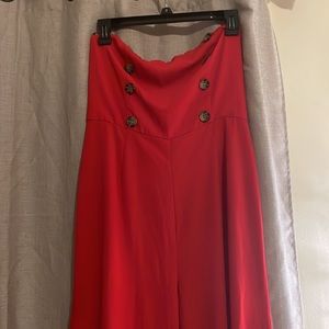 Red forever 21 jumpsuit, the legs have a split. Good condition. Size large.
